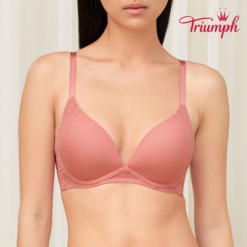黛安芬-幸運水感動系列 無鋼圈低V A-D罩杯內衣 桃｜11-1904 TG