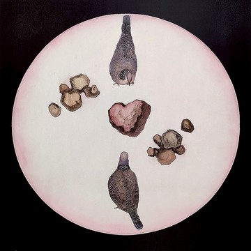 三生石__彩墨/手繪/73.5x73.5