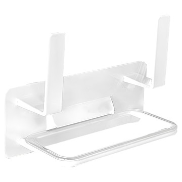 FAmILyLIFE 生活 航太鋁免打孔 L型瀝水盤鍋蓋架 免釘膠款  簡約白  1個