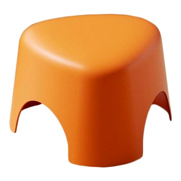 北歐休閒設計款小椅凳 PP材質耐重堅韌 防滑腳墊防側翻  大橘  1個