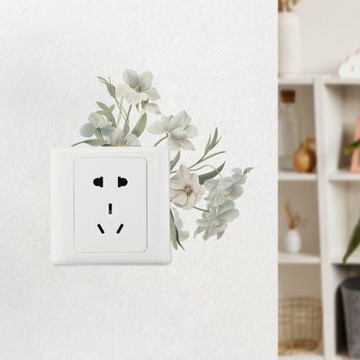 【MR.ZAKKA】創意萬用裝飾貼紙-植物主題 小清新白玉蘭 居家節慶布置 DIY可移式壁貼 無痕壁貼 牆貼