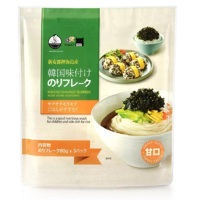 韓国味付け のりフレーク甘口 80g x 3袋 YEMAT