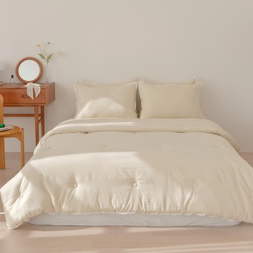 Grayible 柔軟卡斯提拉水洗抗菌四季薄被 燕麥色 SS(150 x 200 cm)  SS(150 x 200cm)