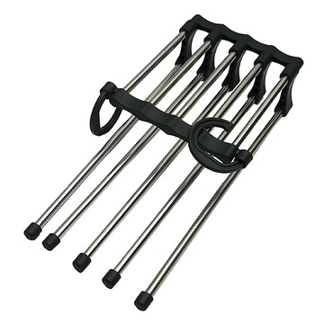 艾米購物 不鏽鋼褲架 防滑五桿 黑色 褲子收納 衣櫃空間優化 簡約時尚耐用  1個