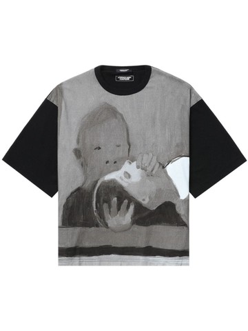 Undercover - Illustration-print cotton T-shirt - men - Cotton - 5 - Black