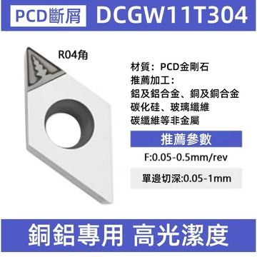 鑽石刀片 DCGW11T304 PCD