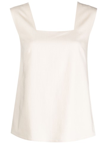 By Malene Birger - square-neck tank top - women - Polyester/EcoVero Viscose (LENZING)/Elastane - 36 - Neutrals