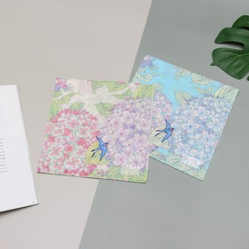 京都手帕 -en.gawa.系列-紫陽花與燕(粉/藍)