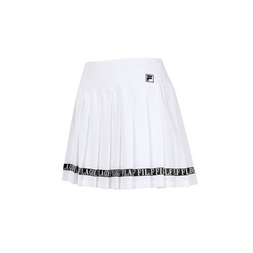 FILA GOLF 女平織短裙-白色 5SKA-2016-WT