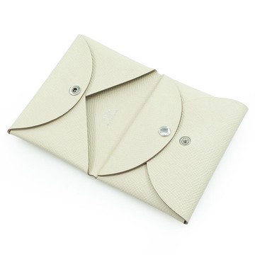 【HERMES 愛馬仕】CalviDuo 信封釦式零錢袋卡片夾(多色)