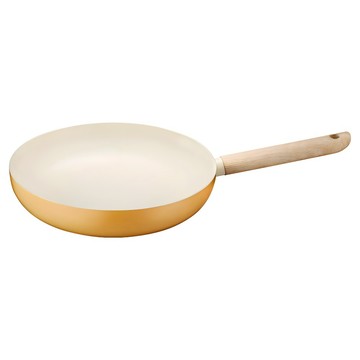 Kinyo 不沾平底鍋 PO-1130 黃米色  1個  28cm
