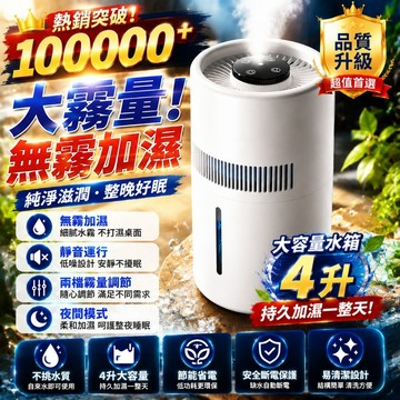 好物優選 無霧加濕器 水霧機 霧化器 無霧加濕 保濕 負離子加濕器 淨化空氣 加溼器 usb桌面加溼器 大容量