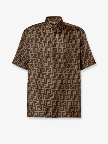 Silk shirt with all-over FF logo - FENDI - gender_Man