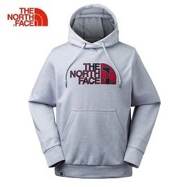 [ THE NORTH FACE ] 中性 情侶款 LOGO兜帽套頭長上衣 灰 / NF0A3GK3DYX