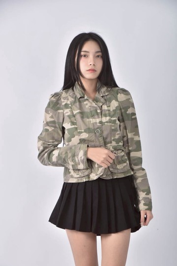 (S) tommy jeans棉質純棉綠色外套