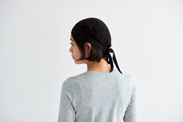 預先綁好的頭巾帽，女性頭部包覆，夏季涼感頭罩