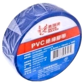 DEER BRAND 鹿頭牌 PVC絕緣膠帶 藍色 18mm x 18yd(16M) x 0.13mm  1個