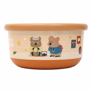 HOUSUXI不鏽鋼隔熱碗1.2L-DINOTAENG