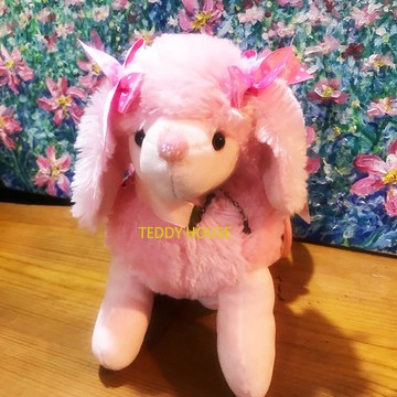 TEDDY HOUSE 【TEDDY HOUSE泰迪熊】泰迪熊玩偶公仔絨毛娃娃泰迪熊精緻可愛粉紅貴賓狗包包小手提包