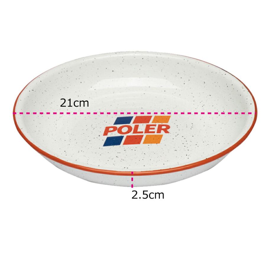 POLER ポーラー キャンプ プレート CAMP PLATE 陶磁器エナメル × ステンレススチール製