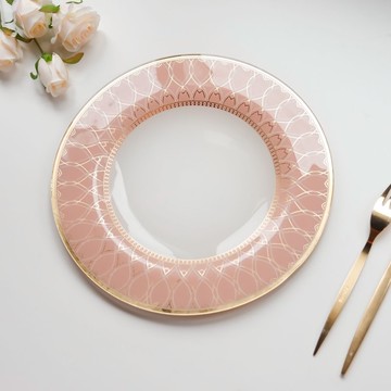 【萬花筒玻璃圓盤-單入組】粉色│餐盤│獎盤│母親節