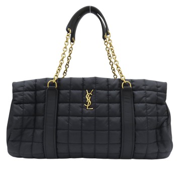 【二手名牌BRAND OFF】SAINT LAURENT YSL 聖羅蘭 黑色 尼龍帆布 Gloria 肩背包 757209