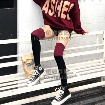 2雙 長筒襪女過膝純棉秋季高筒大腿jk襪子中筒襪防滑【倪醬小鋪】