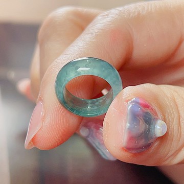 冰藍水翡翠戒指戒圈 | 國際3圍 | 天然A貨翡翠 | 送禮