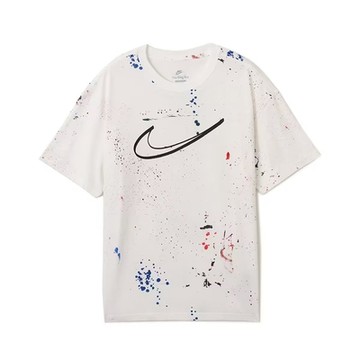 Nike Logo 潑墨短袖 白 上衣 T恤 設計款 HF5565-100