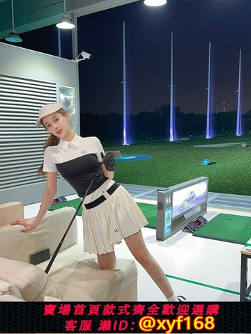 {保固一年 可打統編}Regolf休閑氣質運動短袖polo領女高爾夫百褶裙套裝網球裙2025夏季