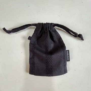 (S) 多臂布抽繩袋（黑）
