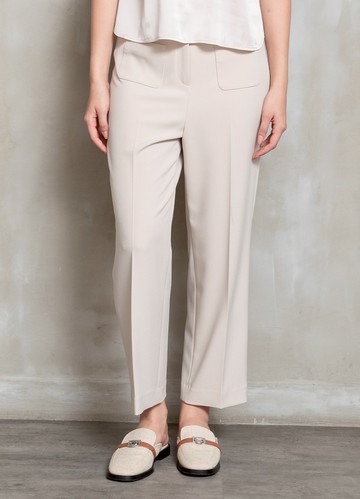 PY by perng yuh Exclusive-傾慕簡約燙褶九分寬直筒褲