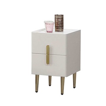 obis 內華達米白色岩板床頭櫃(單)