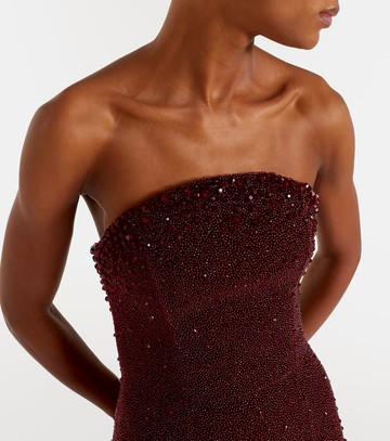 Clio Peppiatt Tina embellished strapless gown