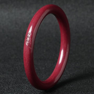 朱砂手鐲 朱砂含量97% 紫金砂紅色復古圓條鐲子女 原礦晶體本命年
