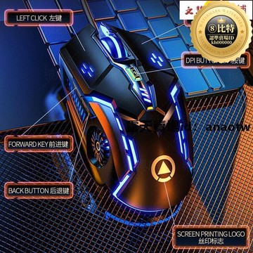 快速出貨 【網紅同款】滑鼠 鼠標 電腦滑鼠 遊戲滑鼠  銀雕 GW 機械遊戲鼠標有線電腦遊戲USB臺式辦公電腦筆記本電競USB