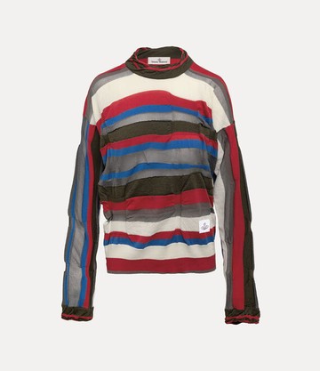 Vivienne Westwood Drunken Striped Jumper Co. Wo. Cashmere Blend M/l Unisex