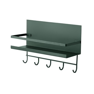 MONACO OLIVE 鐵製冰箱磁鐵置物收納掛鉤架 綠色  24 x 9 x 17cm  1入