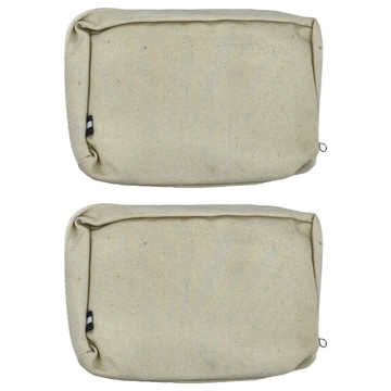 平帆系 萬用包 帆布材質  大款 米色  2個