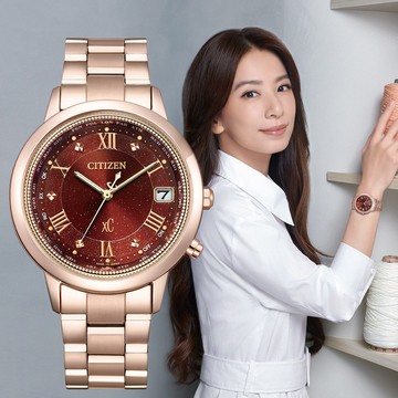 CITIZEN星辰 xC系列 廣告款 光動能 鈦金屬電波腕錶 36mm / CB1138-62W