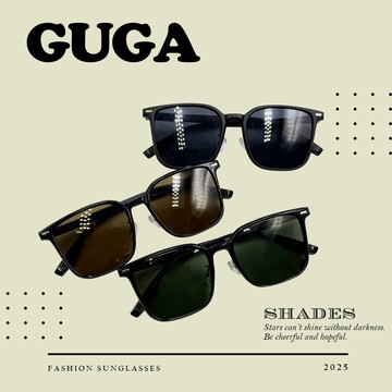 【GUGA】偏光太陽眼鏡 復古方型設計 舒適鼻墊抗UV 展現成熟穩重的氣質 TR2007