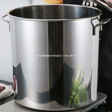 304不銹鋼桶圓桶商用湯桶燒水桶家用燉鍋鹵桶大容量加厚帶蓋湯鍋