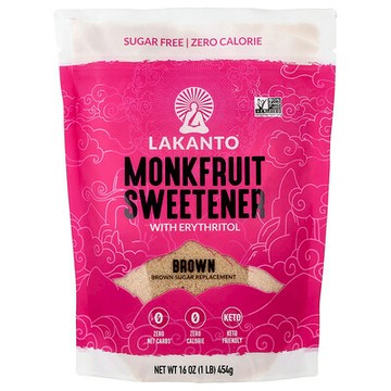 Lakanto, 羅漢果甜味劑，含赤蘚醇，棕色，16 盎司（454 克）