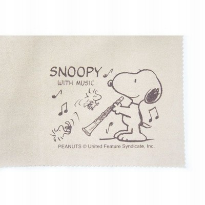 オンラインショップ スヌーピーがフルートを持った かわいいクロス Snoopy With Music Scloth Fl フルート