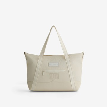 中型尼龍托特包-暖白