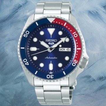 SEIKO 精工錶 4R36-07G0R(SRPD53K1) SKX 運動時尚潮流機械腕錶 藍x紅 42.5mm_SK037