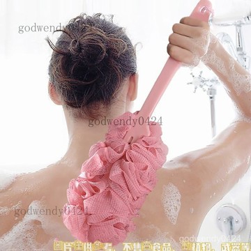 長柄沐浴刷 沐浴刷 洗澡神器 長柄搓澡刷 起泡 洗澡 擦背韓式長柄浴花 大號洗澡搓背沐浴球成人搓澡神器搓澡巾沐浴軟毛浴刷