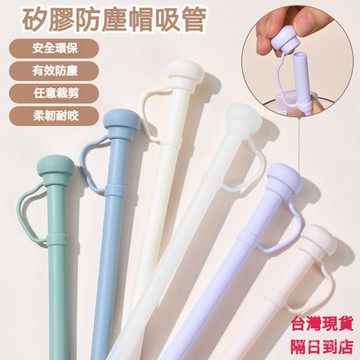 隔日達⚡帶蓋加長吸管 食品級矽膠吸管 冰霸杯吸管 耐高溫矽膠吸管 水杯吸管 環保吸管 彈性吸管 防塵耐熱保溫杯配件 MV