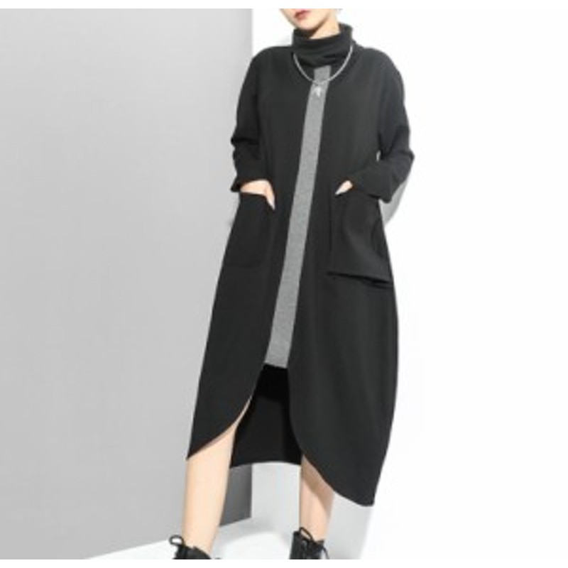 ワンピース モード系 長袖 ロング ハイネック レディース アシンメトリー 個性的 不規則 ゴシック アシメ イベント ステージ衣装 秋冬 通販 Lineポイント最大1 0 Get Lineショッピング