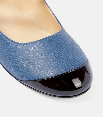 Mach & Mach Embellished denim Mary Jane flats